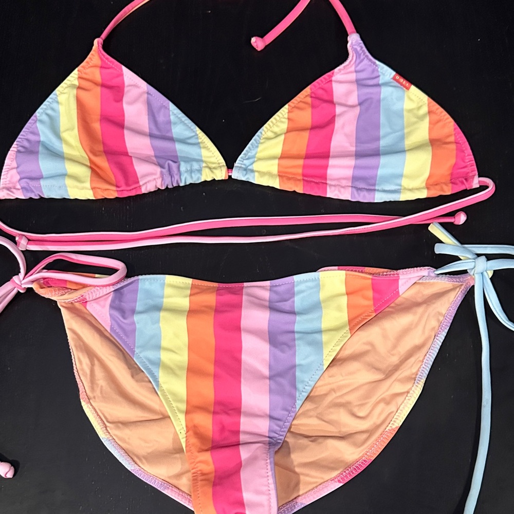 DOLL Rainbow striped bikini